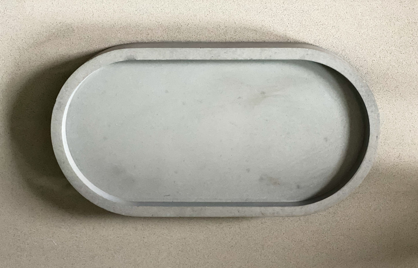 Handmade Concrete Oval Tray