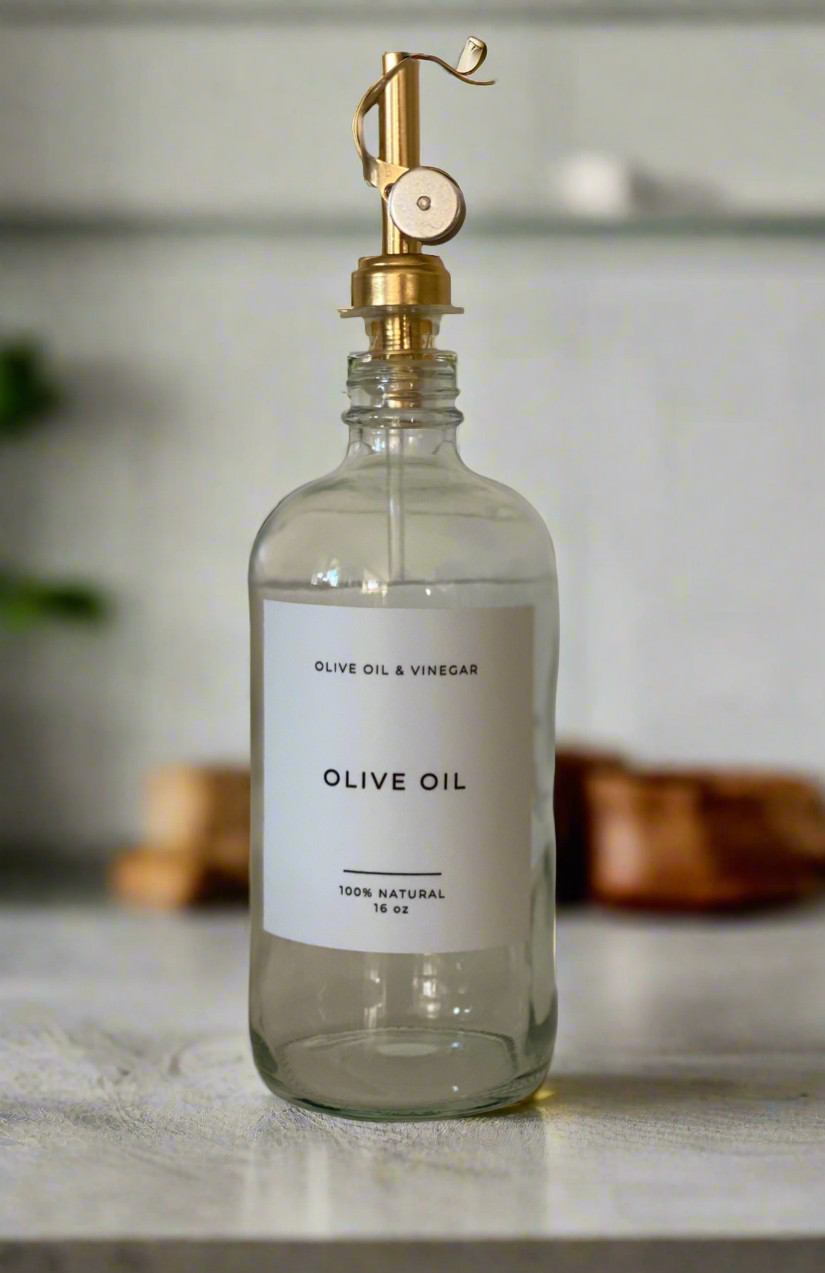 Olive Oil Glass Clear Bottles