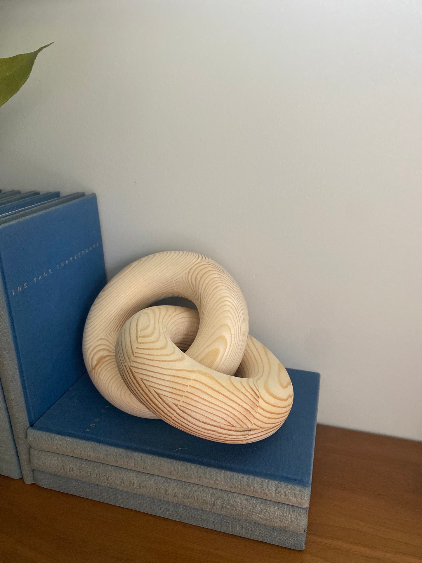 Hand carved wood decor knot