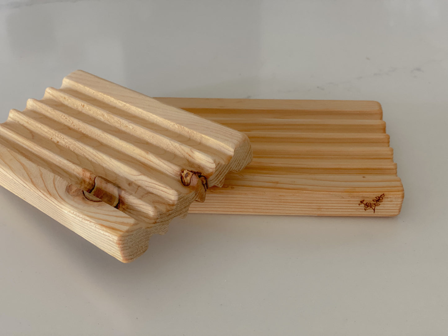 Cedar soap dish