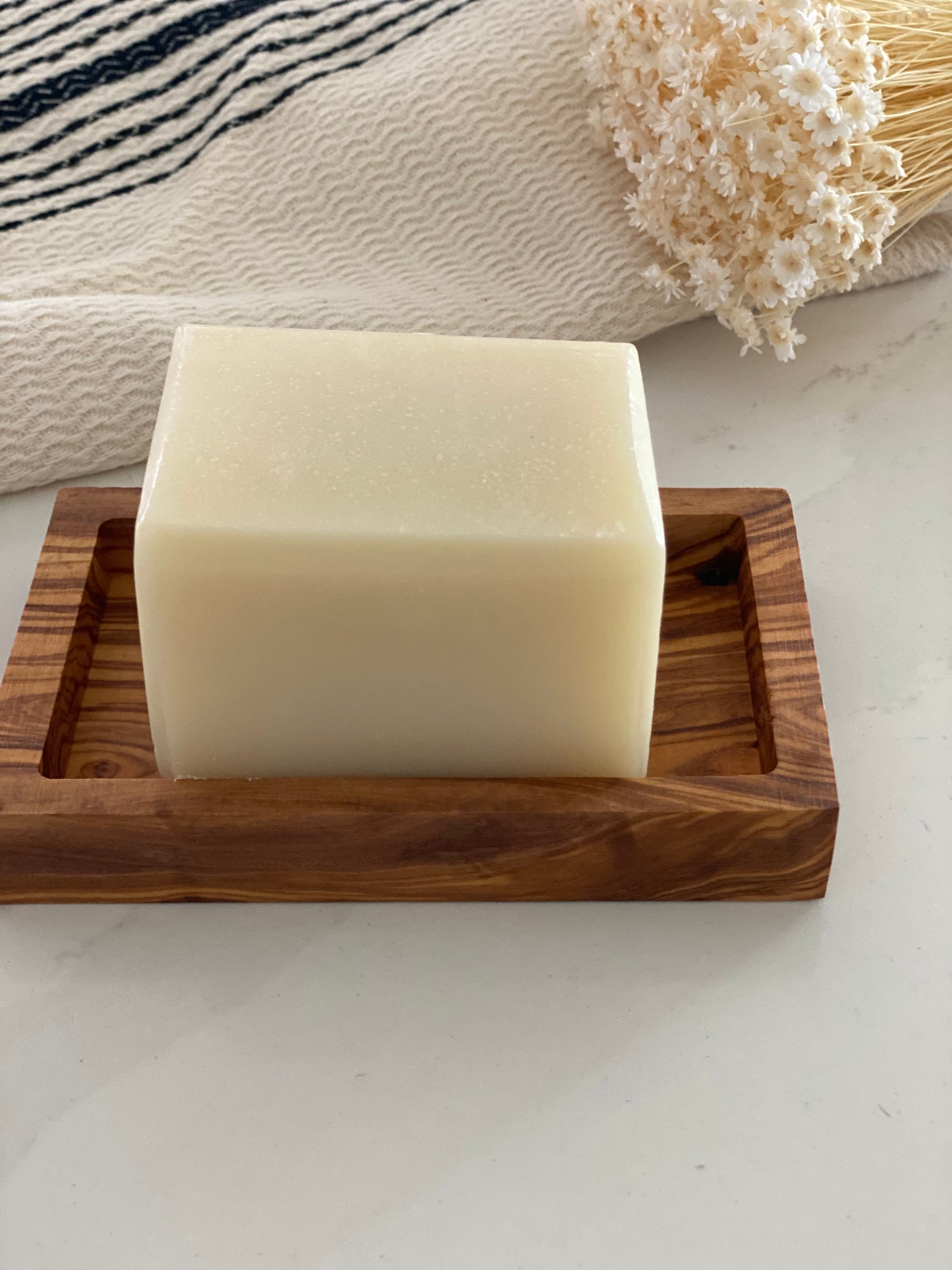 Olive wood soap dish