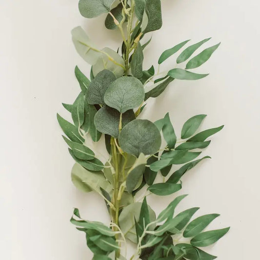 Eucalyptus + Deep Green Willow Garland (artificial)