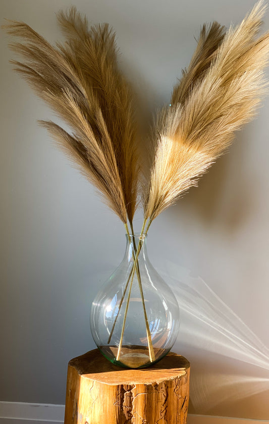 Tall Glass bottle vase