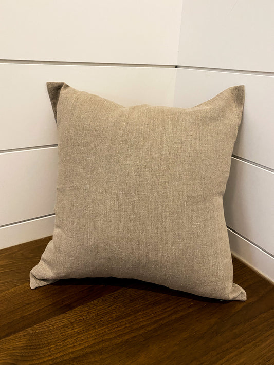 18" x 18" Rustic Natural Linen Pillow Cover