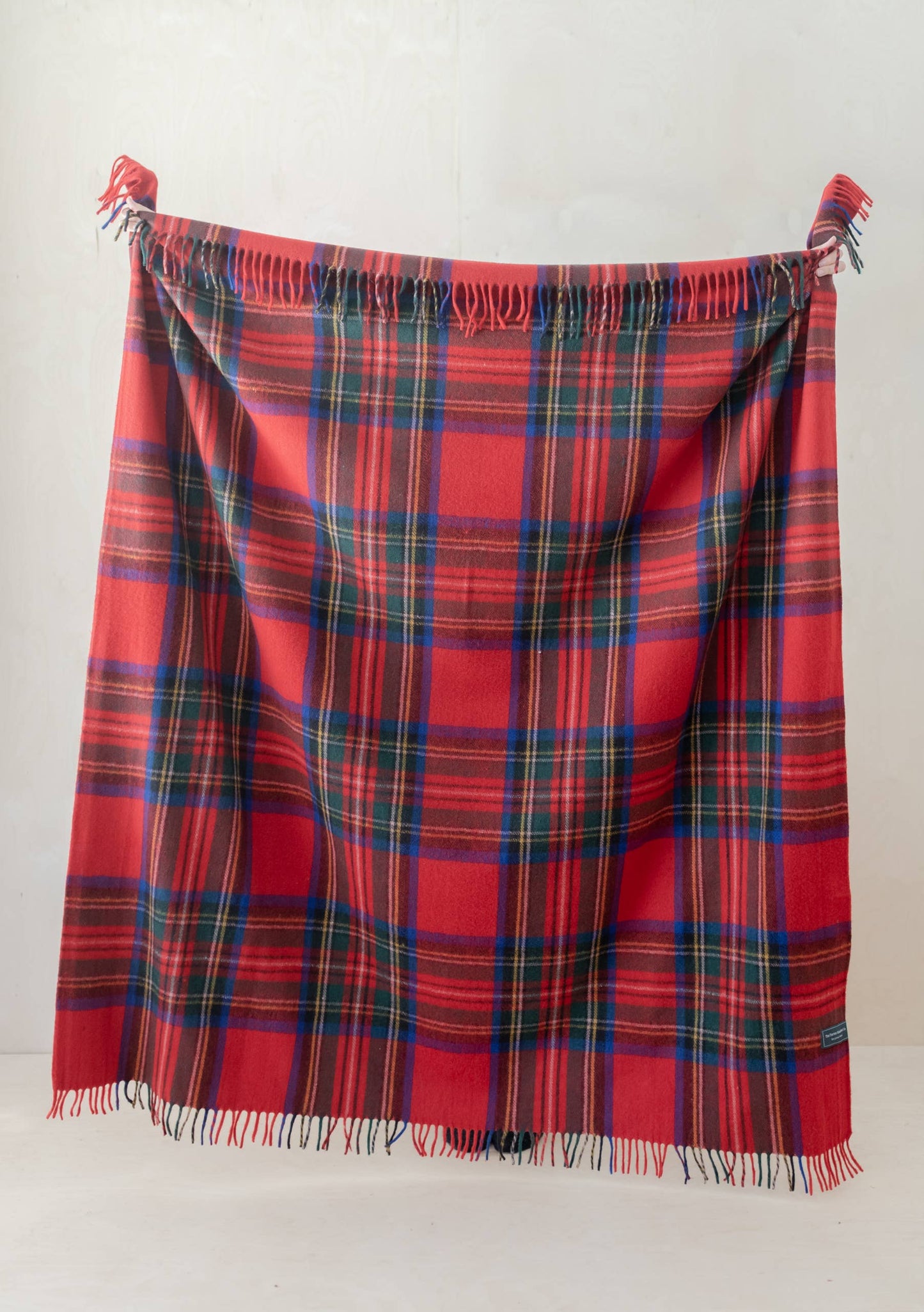 Recycled Wool Blanket in Stewart Royal Tartan