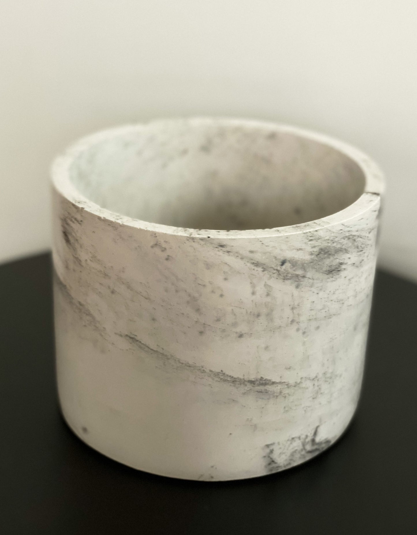 Marbled Concrete Pot