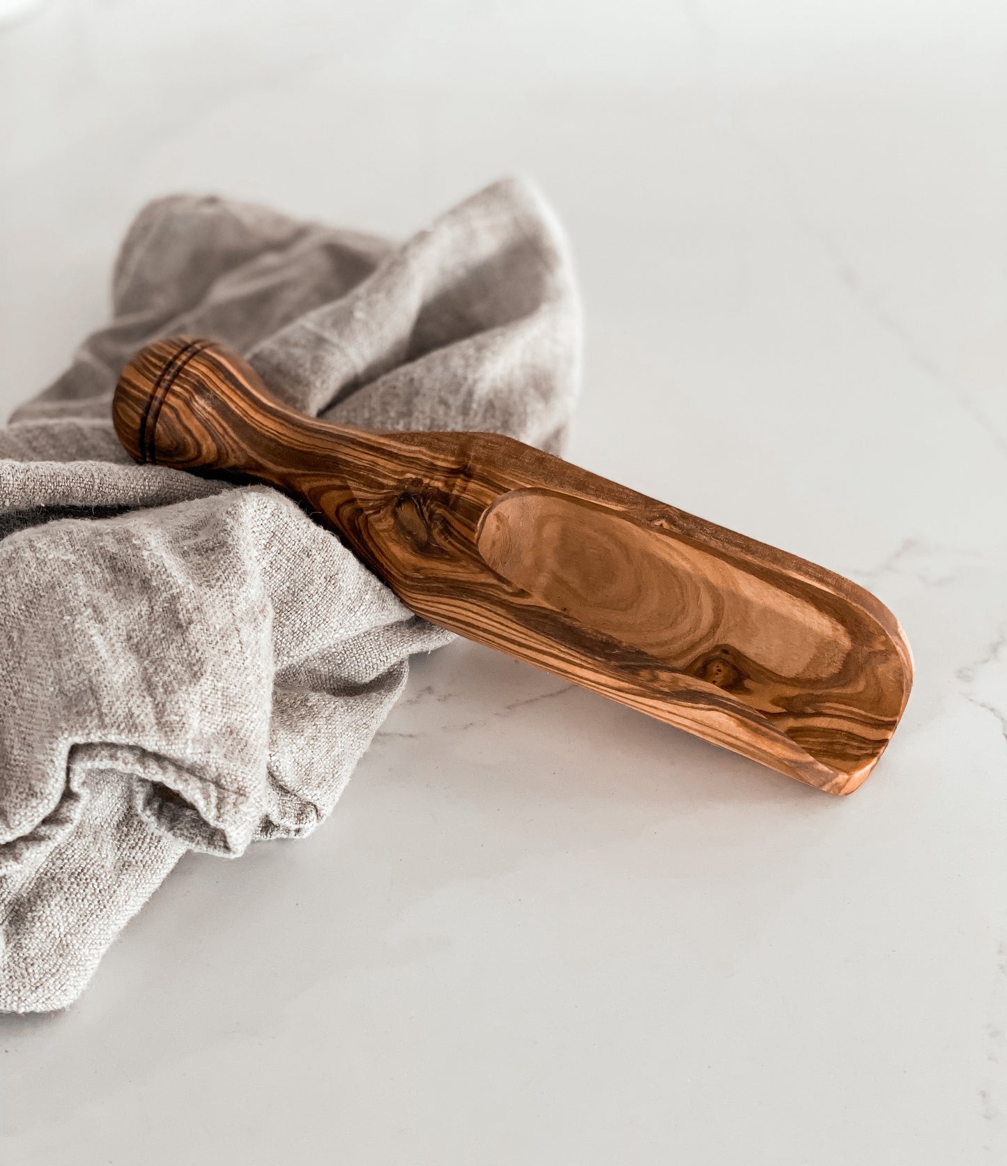 Olive Wood Scoop 7.5 inches