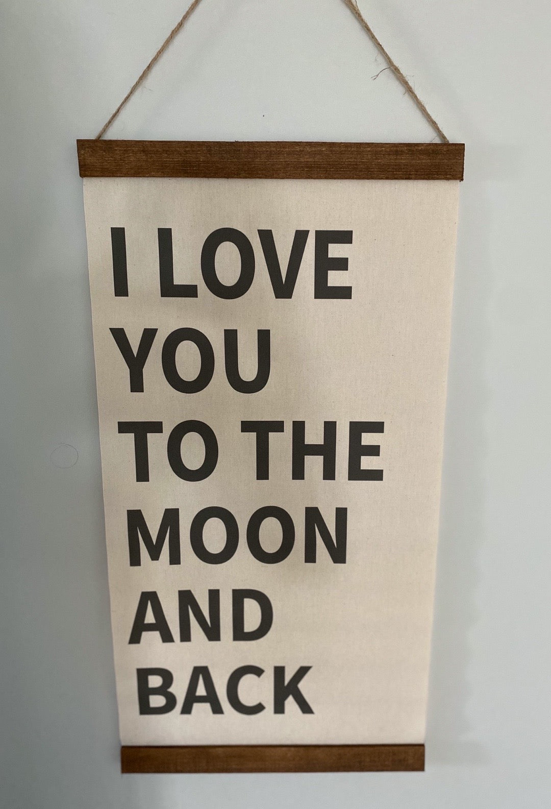 I love You To The Moon And Back Hanging Canvas